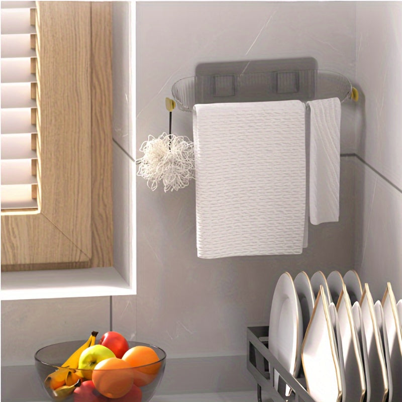 No-Drill Wall-Mounted Shoe Rack Bathroom Organizer Plastic Storage Shelf