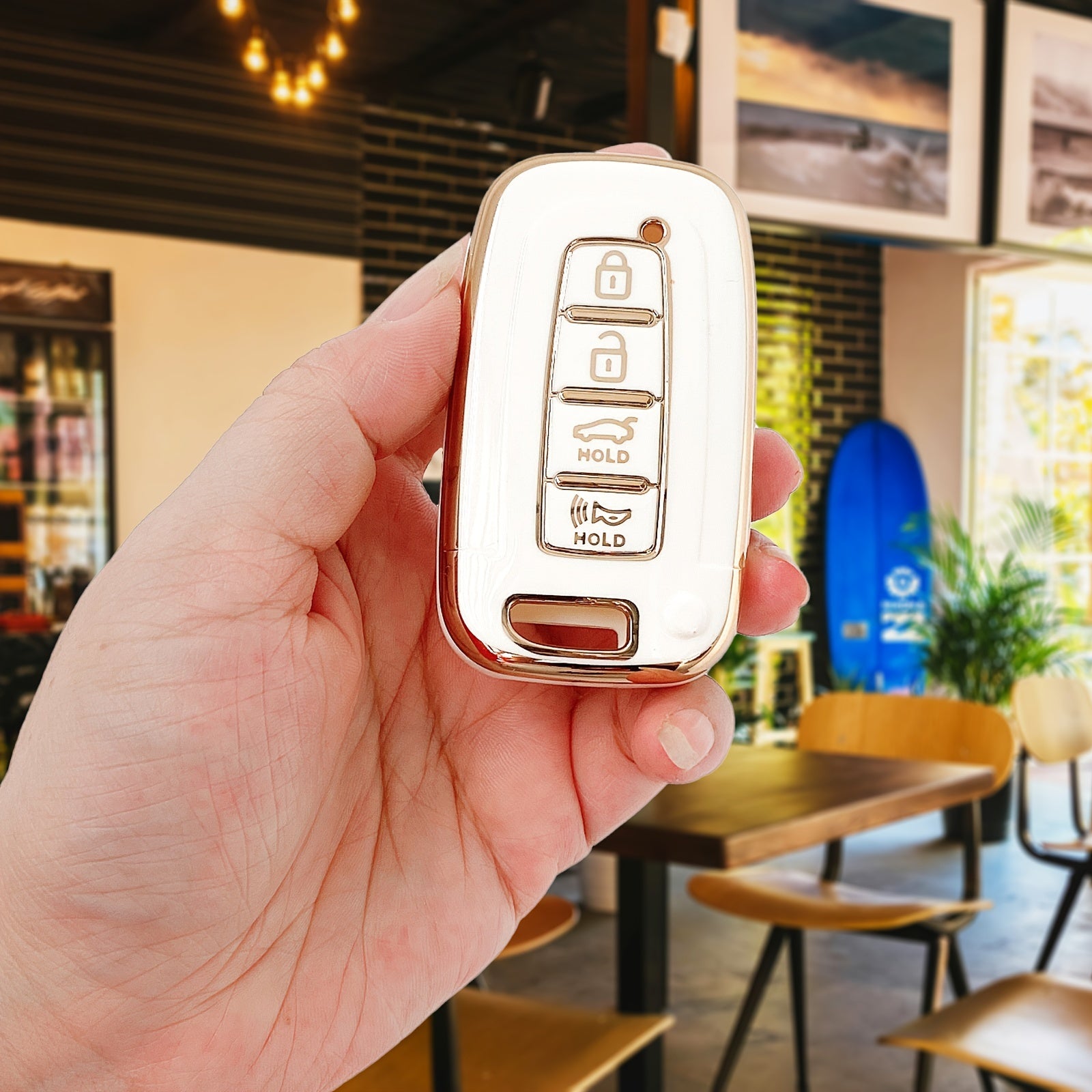 Universal TPU Key Fob Cover for Car Remote Smart Key Case Black