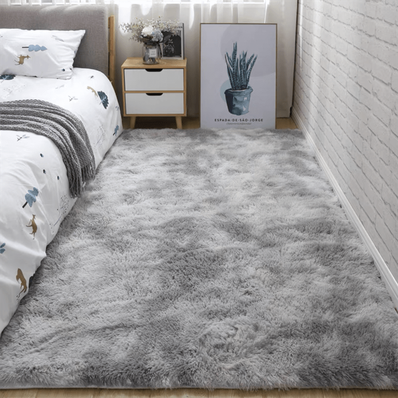 Fluffy Shag Area Rug for Bedroom Non-Slip Tie-Dye Pattern 31.5x62.99 Inches