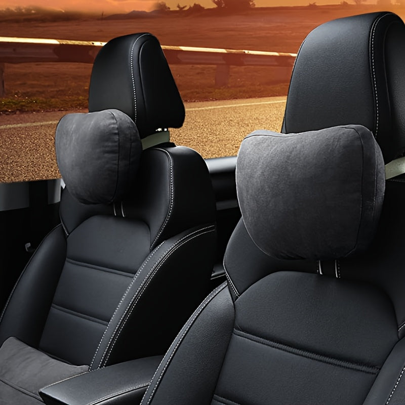 Adjustable Car Headrest Pillow Neck Support Soft Polyester Ergonomic Comfort