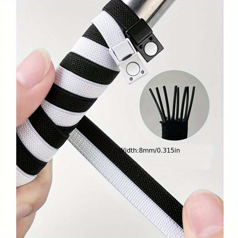 Unisex Elastic No-Tie Shoelaces with Magnetic Buckle Lightweight Polyester