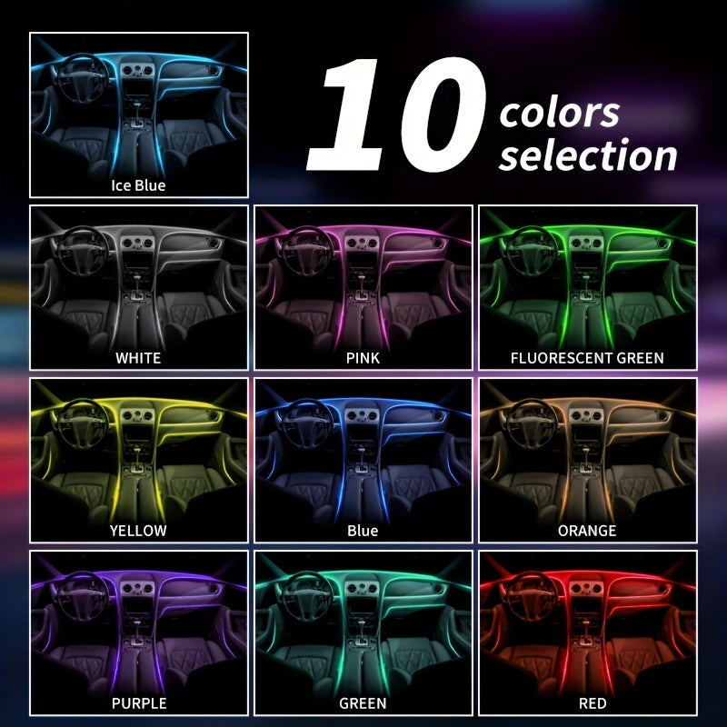 Car Interior LED Strip Lights 16.4Ft USB Neon Atmosphere Ambient Lighting