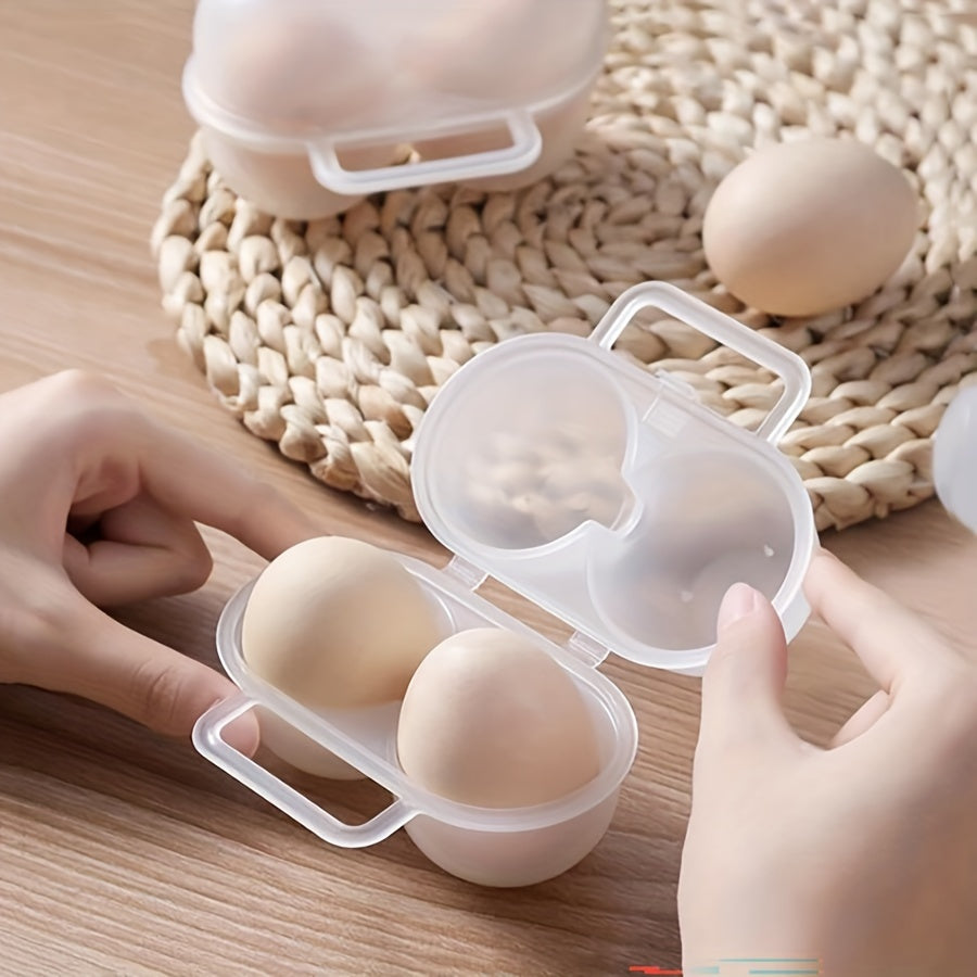 Egg Storage Container with 2 Compartments Fridge Safe Plastic Shockproof Organizer