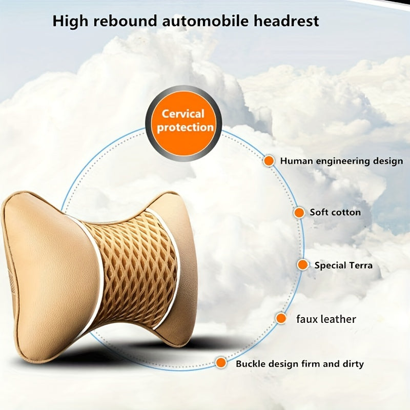 Avtomobillar uchun 2 ta Universal Faux Charm qo'shma tishli bo'yin bo'lagi uchun yostiq