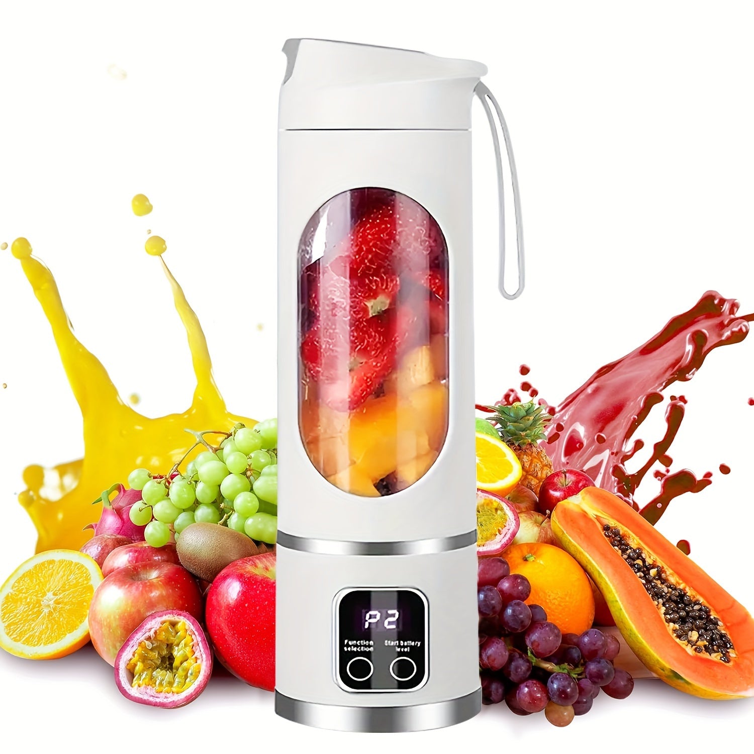 Portable Battery-Powered Blender Juicer for Smoothies and Ice