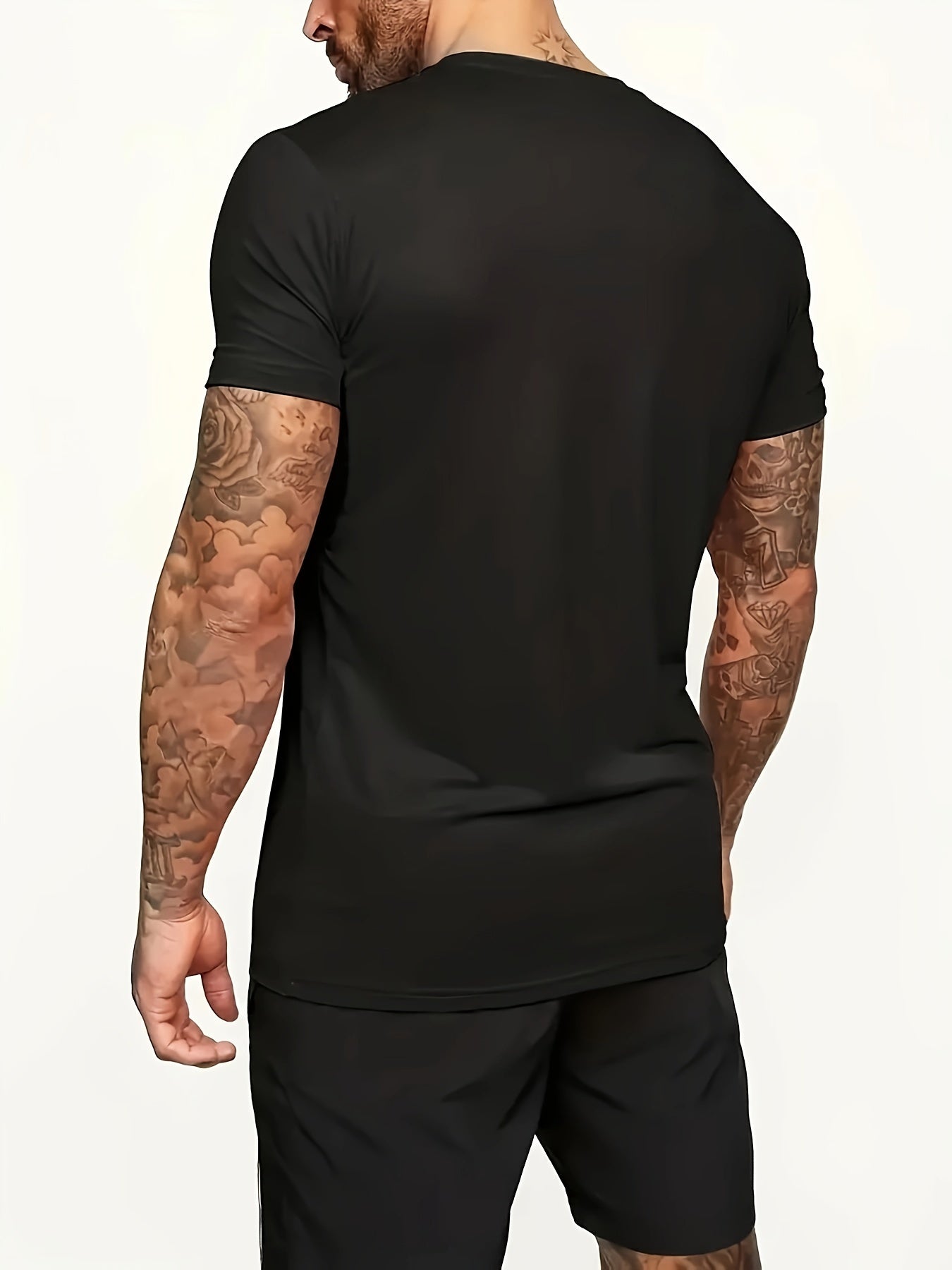 Мужской повседневный пижамный комплект: футболка с коротким рукавом и шорты на шнурке, весна-лето, спорт