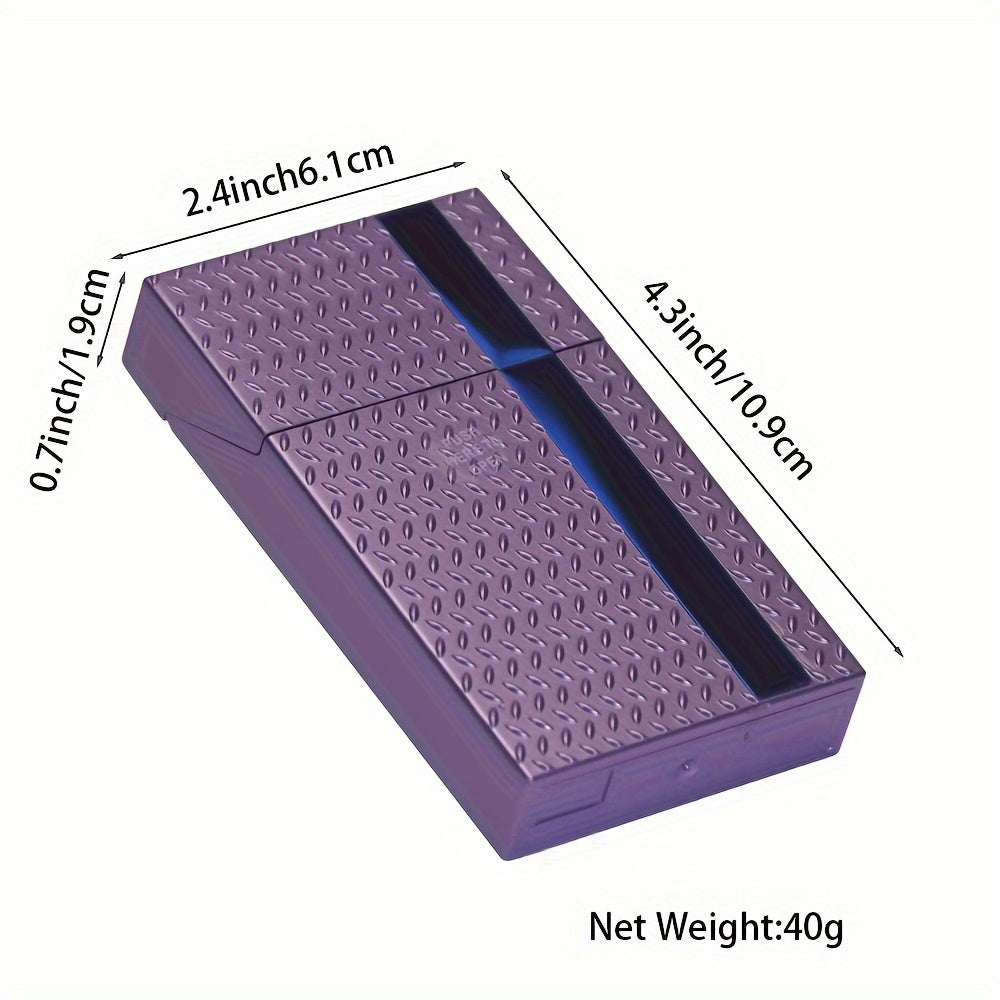 Multi-Color Embossed Mirror Sheet Press-On Slim 20-Pack Plastic Box