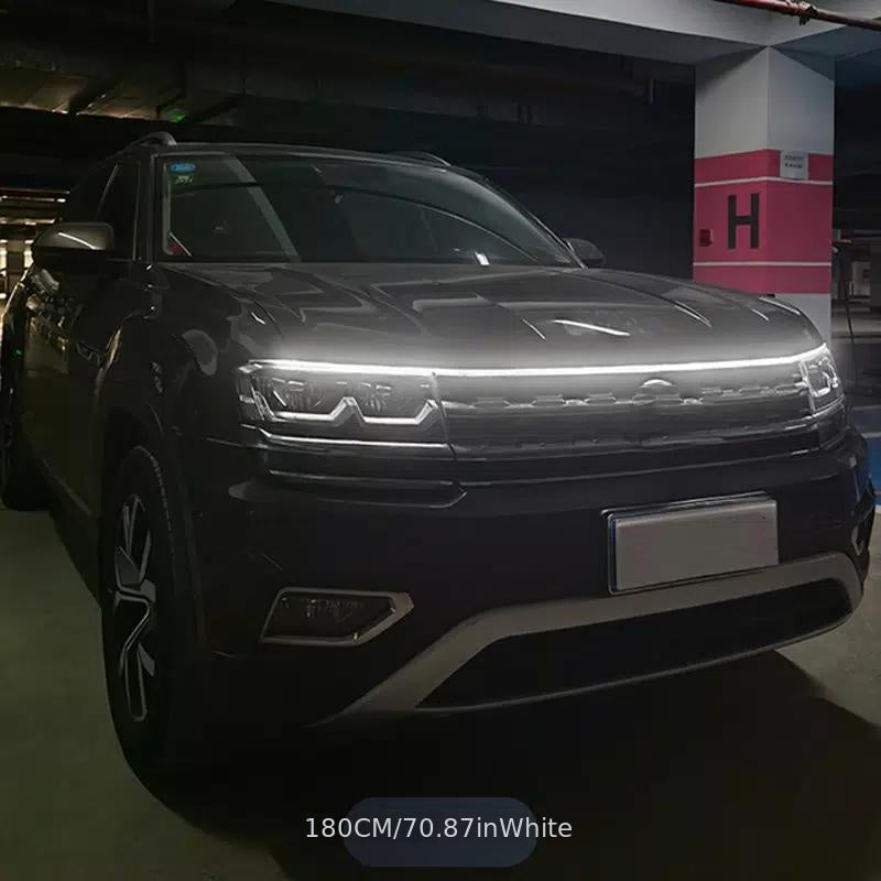 Универсальный светодиодный светильник для капота автомобиля 12V, без батареи, индикатор запуска двигателя