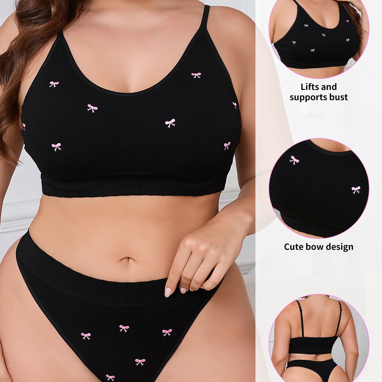 Plus Size Women’s Yoga Set Athletic Sportswear with Stretch Fabric