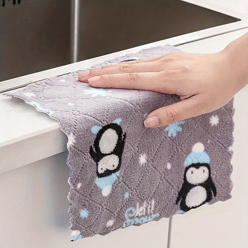 5/10 Pack Coral Velvet Kitchen Towels and Rags Set for Home and Car Cleaning