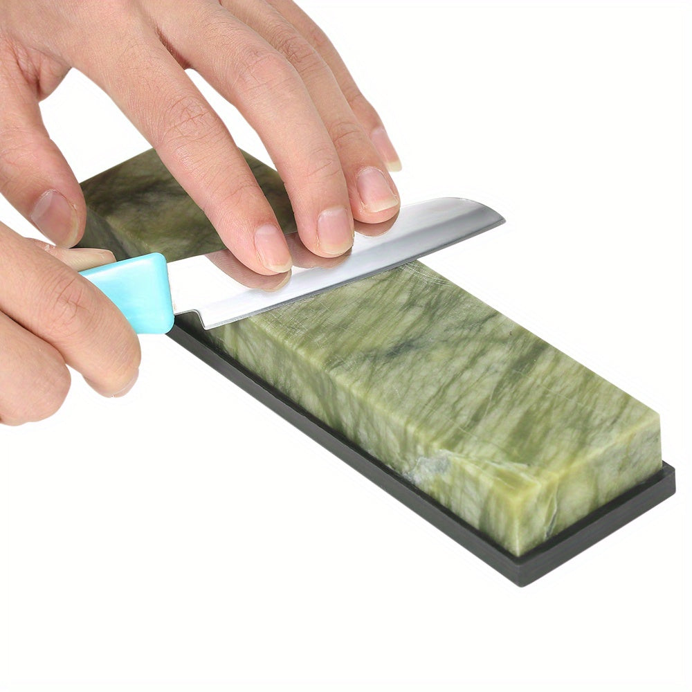 10,000 Grit Emerald Sharpening Stone with Non-Slip Holder for Kitchen Knives