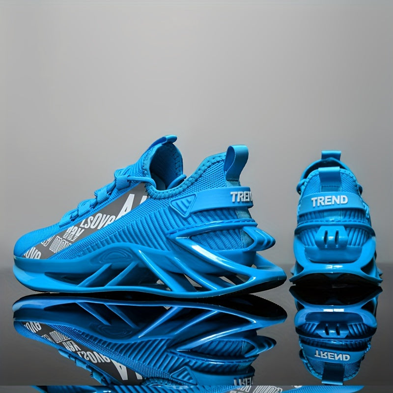 Zapatillas de running de malla con cordones para hombre, suela de TPU y plantilla de fibra superfina