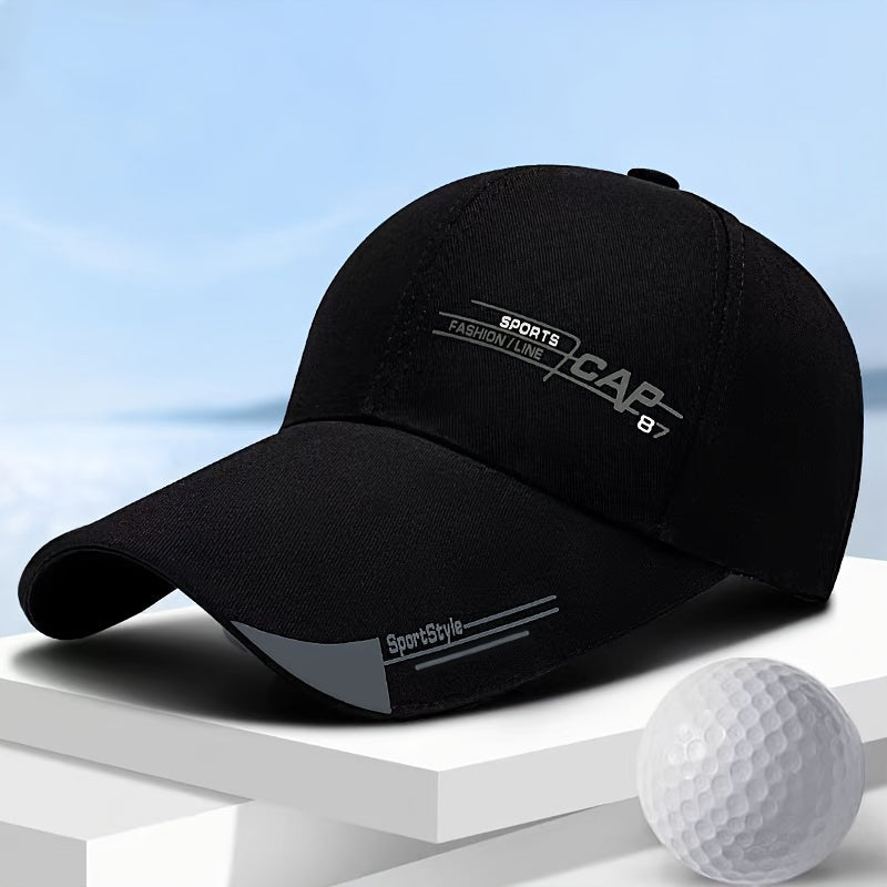 Unisex Breathable Polyester Baseball Cap Adjustable Summer Sun Hat Casual Sports Trendy Print