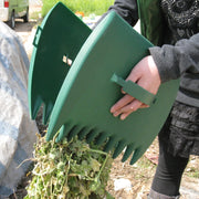 Large Plastic Leaf Scoops Set for Yard Cleanup Garden Rakes Debris Collection