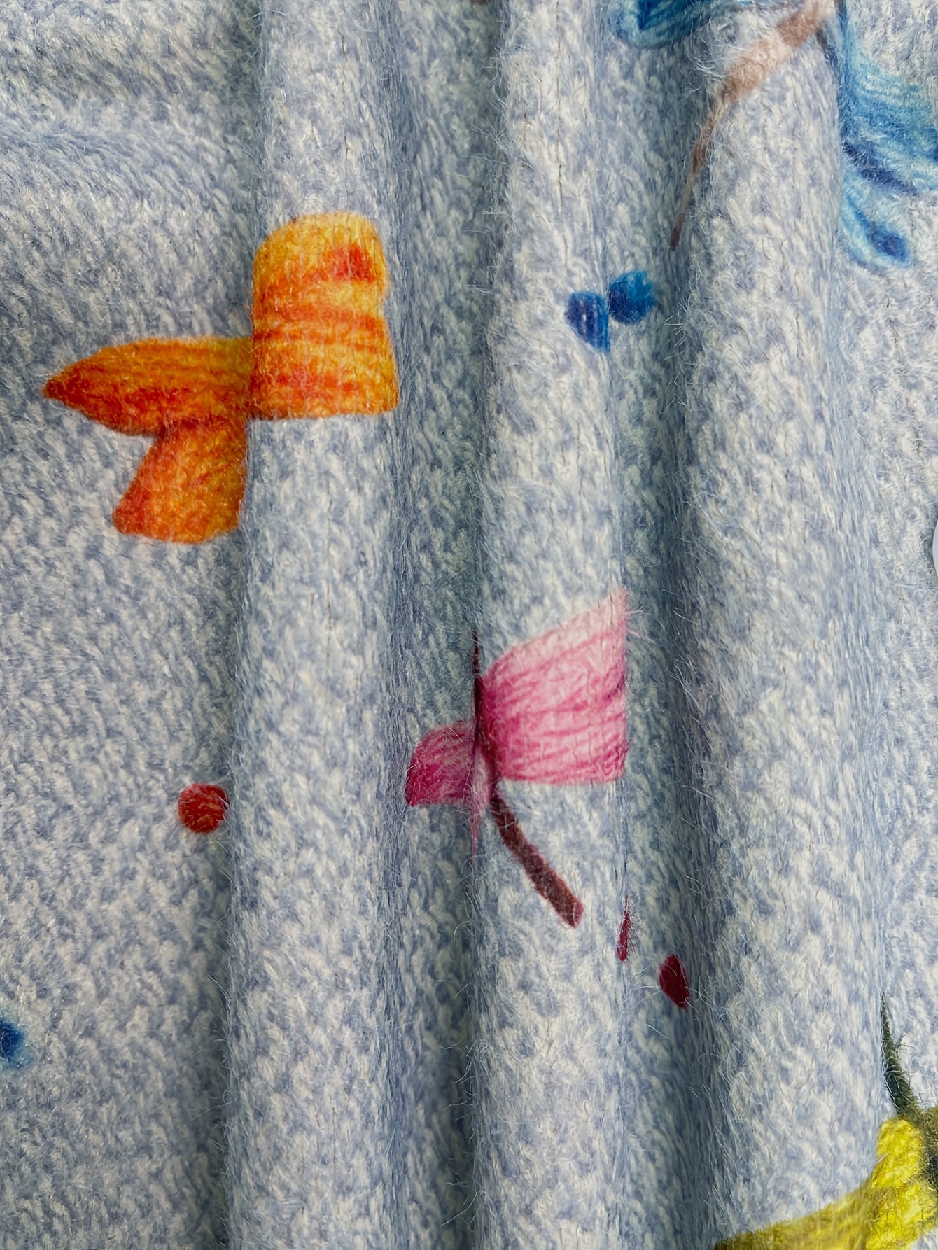 Plus Size Women's Knitted Dragonfly V-Neck Cardigan Sweater Casual Long Sleeve