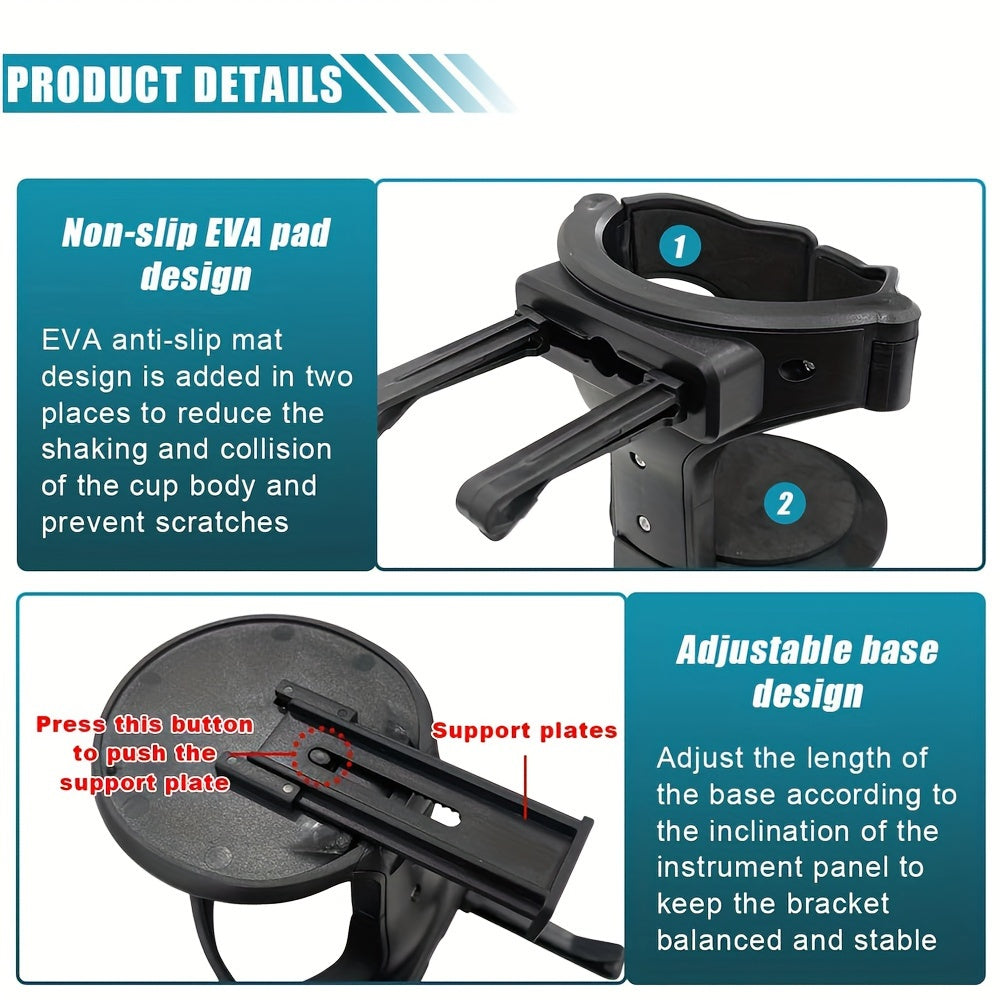 Universal avtomobil stakan tutqichlari uchun moslashuvchan plastmassa vent montaji, shisha va stakanlar uchun