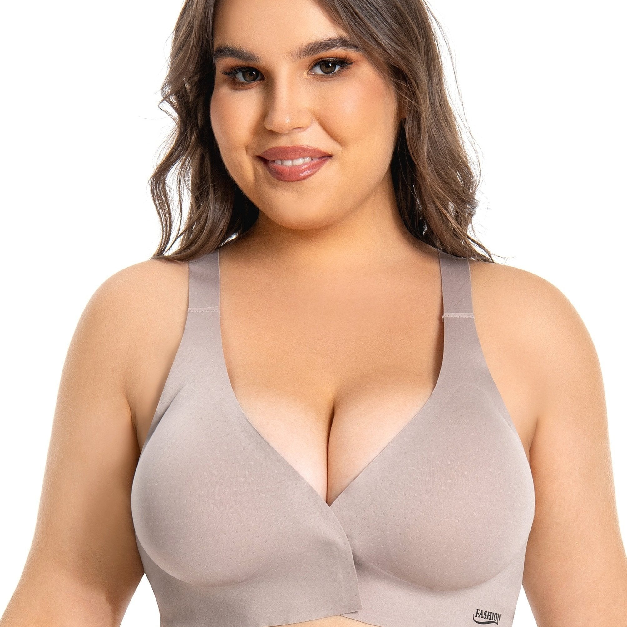 Plus o'lchamli to'liq rangli, simsiz sport brasi, olib tashlanadigan sim bilan