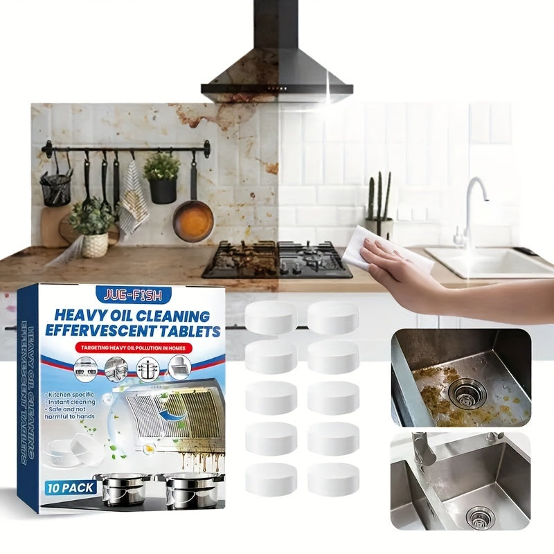 Kitchen Cleaning Tablets for Grease and Oil Stains on Surfaces and Appliances