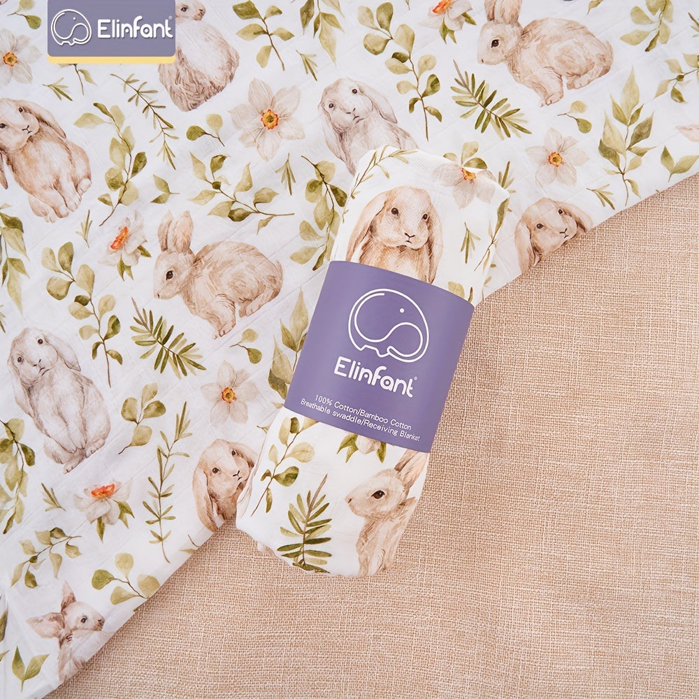 Baby Muslin Throw Blanket Bamboo Cotton Gauze Digital Print Wrap Towel Bath Towel