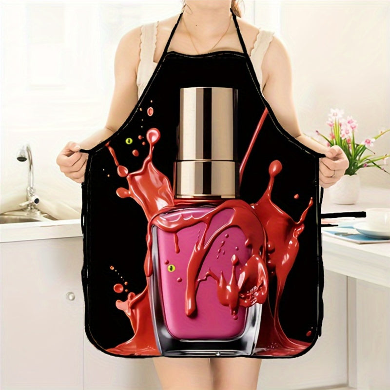 Colorful Nail Polish Apron 80cm x 60cm Protective Kitchen Wear