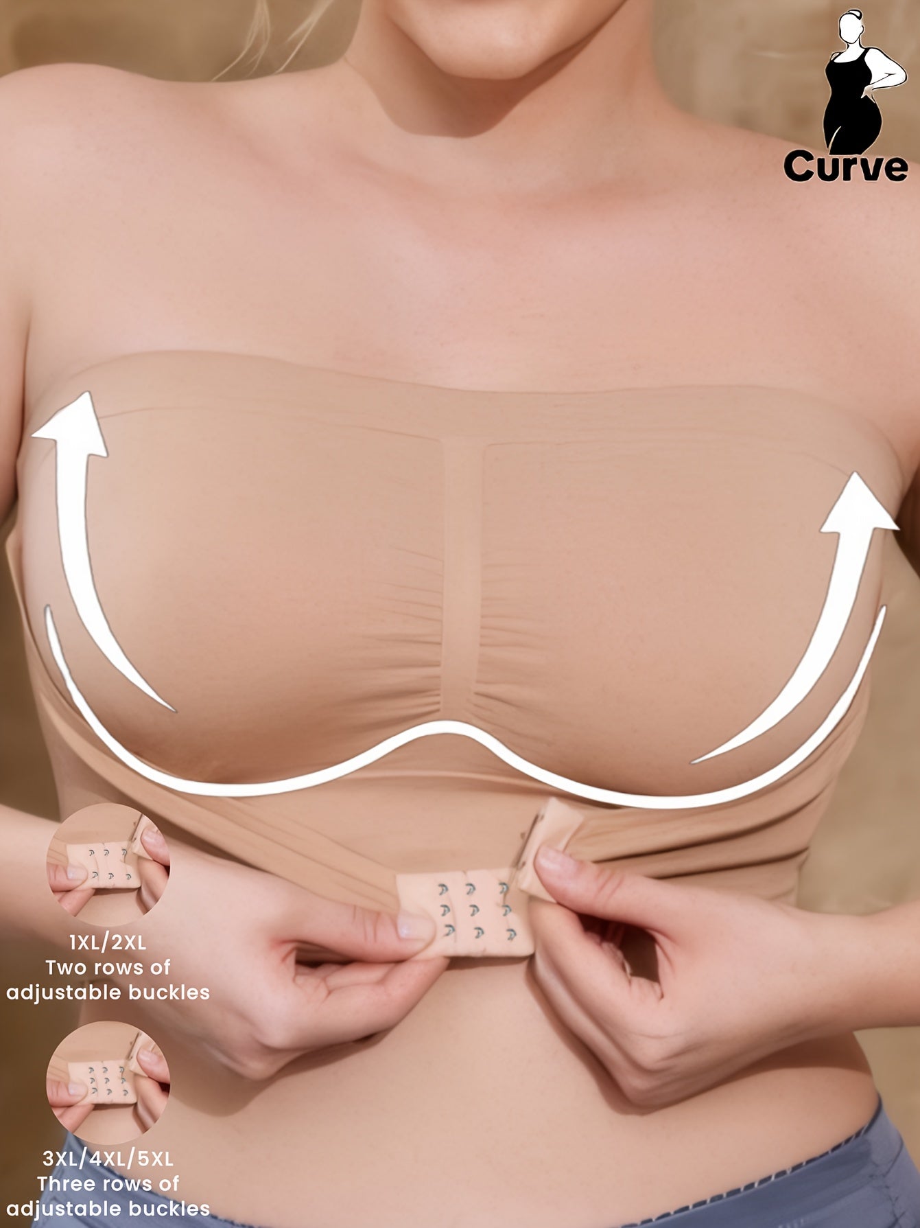 Women Plus Size Seamless No-Strap Sports Bras Pack Breathable Stretching Yoga Running