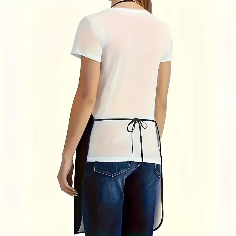 Hairdressing Apron with Stylist Tool Print Adjustable Polyester Woven Fabric