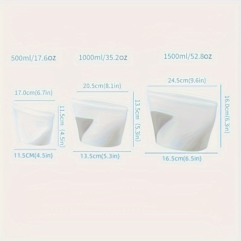 Многоразовый силиконовый мешок для хранения продуктов, без BPA, подходит для микроволновки, посудомоечной машины, морозильника, 1 шт.