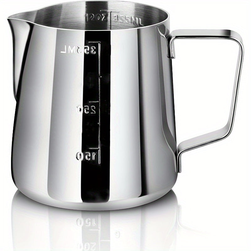 Stainless Steel Milk Frothing Pitcher 12/20 oz Commercial Espresso Tool