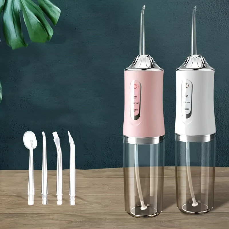 Rechargeable Electric Tartar Cleaner with 4 Nozzles for Daily Oral Care Men Women