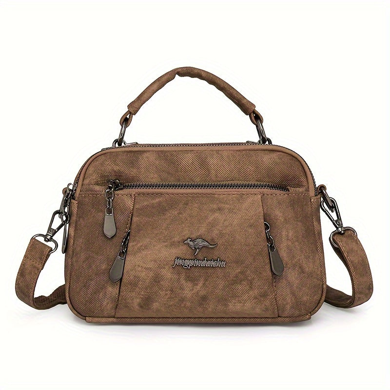 Turli ranglarda, ajratiladigan tasma bilan sintetik charm xochli sumka, ish yoki sovg'a berish uchun ideal.