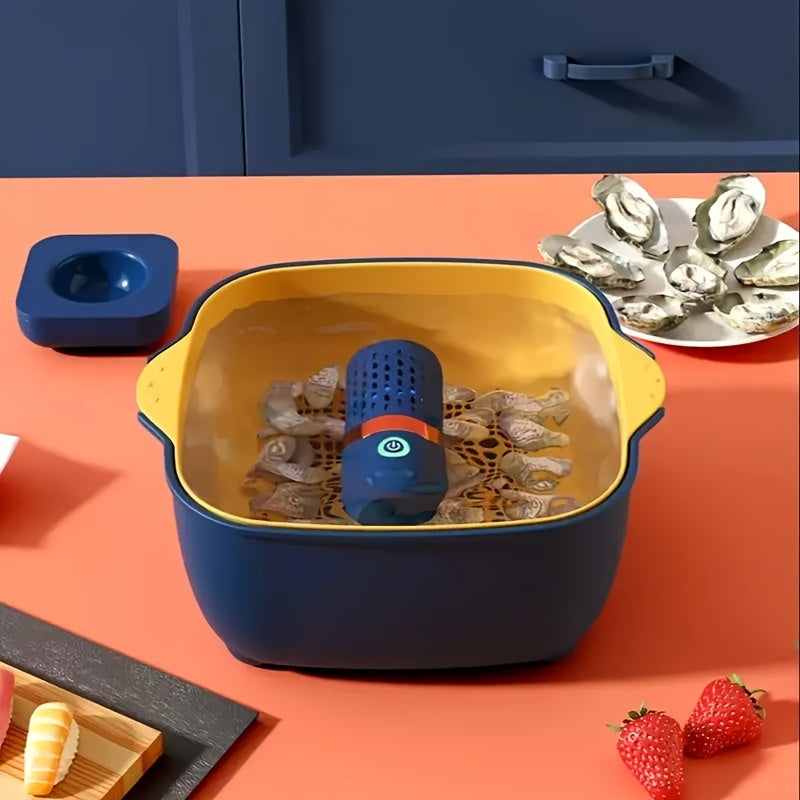 USB orqali zaryadlanadigan meva va sabzavot tozalagichi OH Ion Texnologiyasi bilan - 3000mAh litiy batareyasi, ABS materialidan tayyorlangan tozalagich, ≤36V avtomatik mahsulot yuvish mashinasi ajratiladigan dizayn bilan.