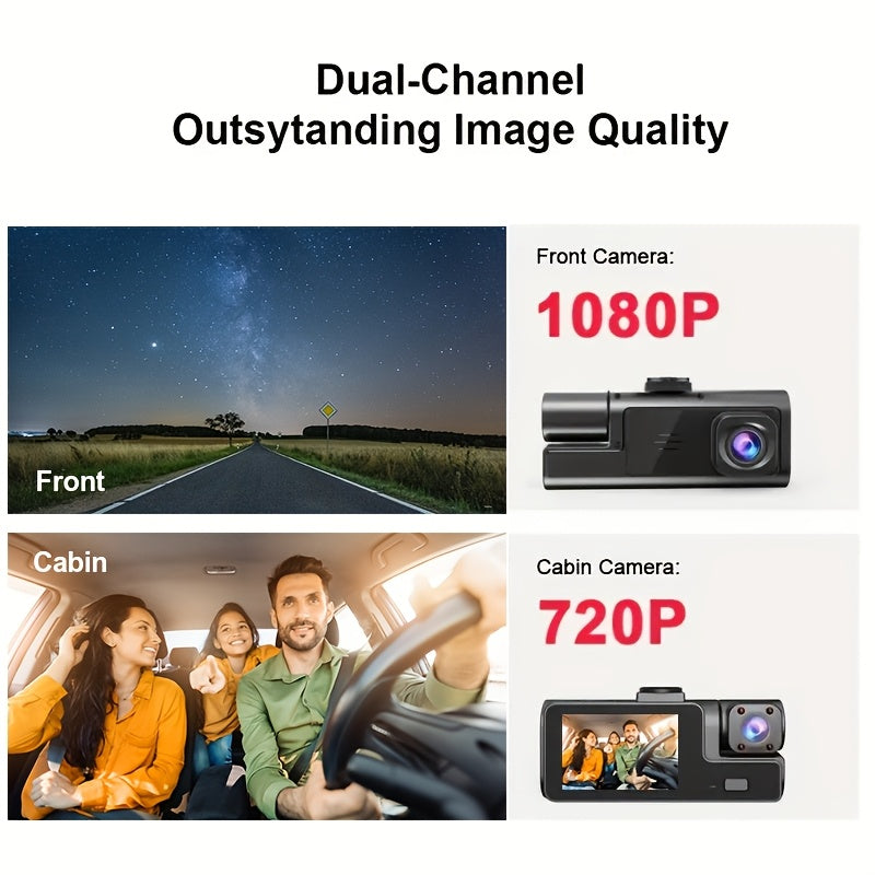 HD 1080P Dash Cam for Cars with Wide Angle Night Vision G-Sensor Loop Recording