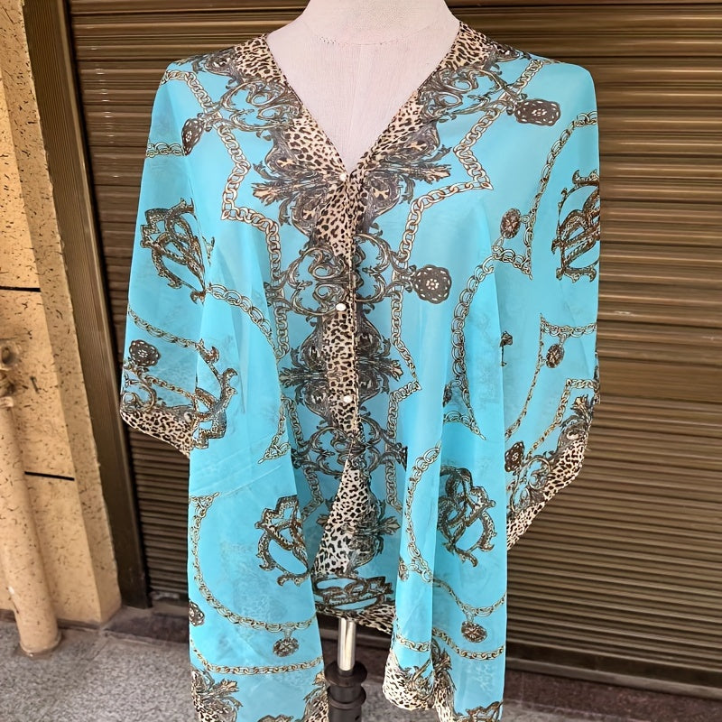 Women's Beach Towel Chiffon Shawl Lightweight Breathable Sun Protection