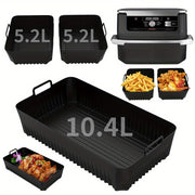 3pcs Air Fryer Tray Non-stick Silicone Liner Basket Reusable Oven Baking Pan