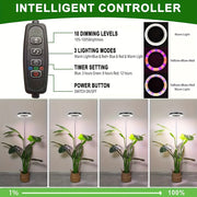 Adjustable Full Spectrum LED Grow Light with 112 LEDs, USB Powered, Height Adjustable