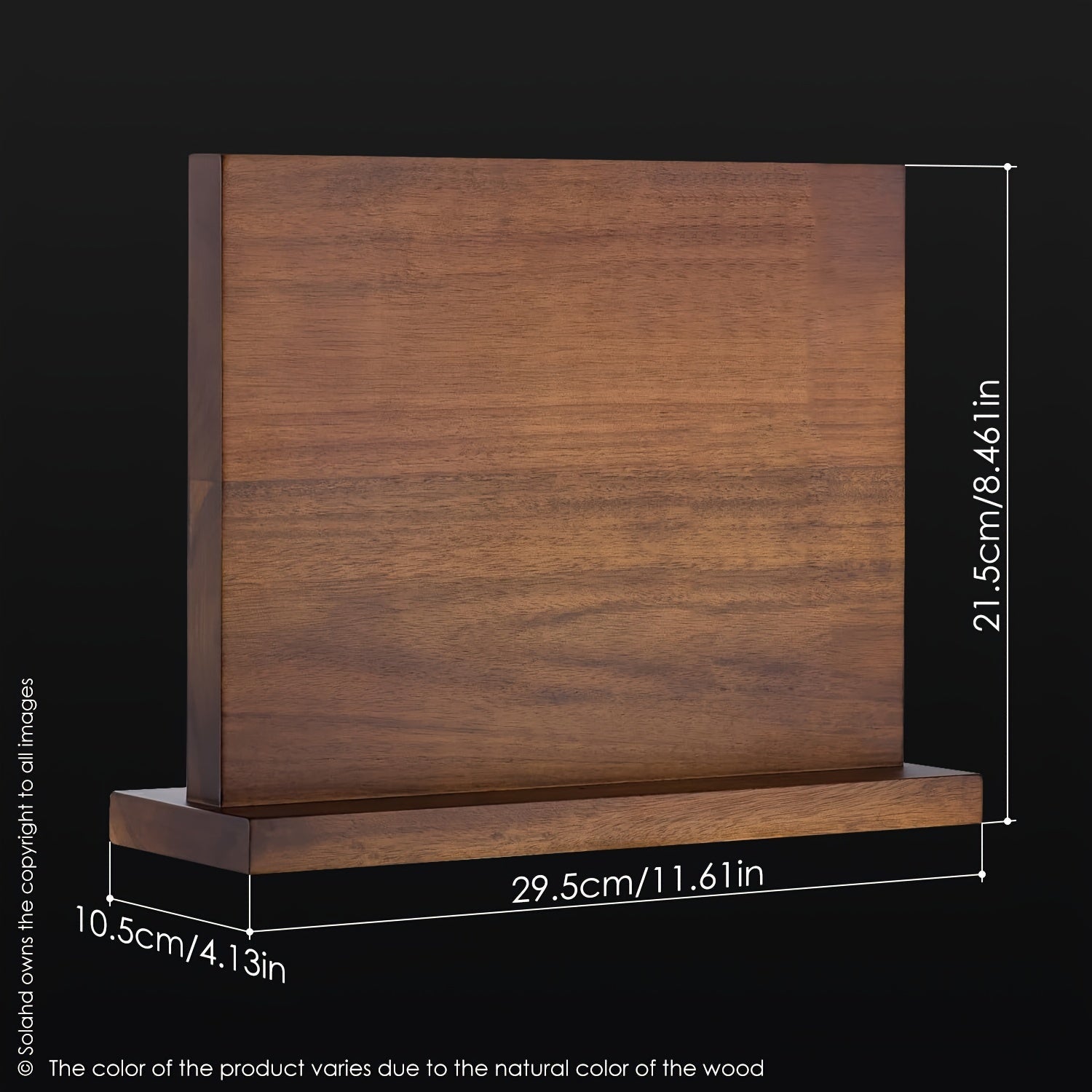 Wooden Magnetic Knife Holder Dual-Sided Knife Block with Strong Magnets