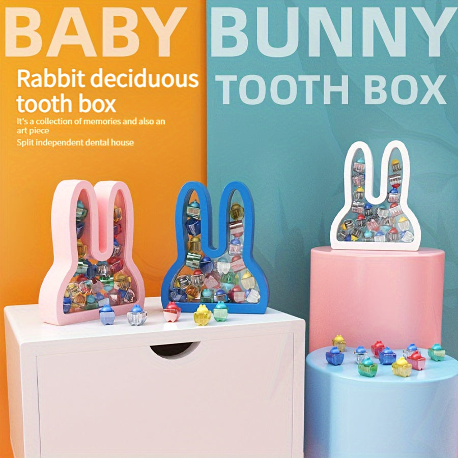 Kids Tooth Keepsake Box Bunny Shape ABS Resin Memory Storage for Children