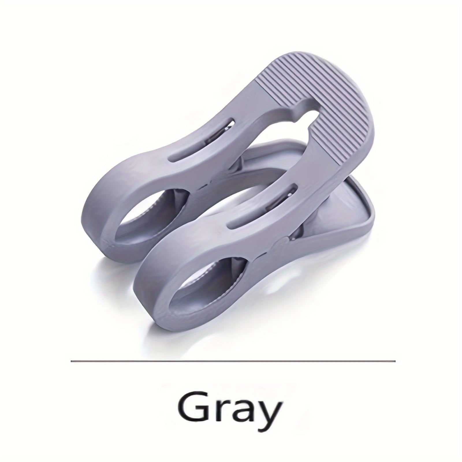 Medio paquete de pinzas de ropa de doble clip para colgar ropa y toallas, color blanco y gris