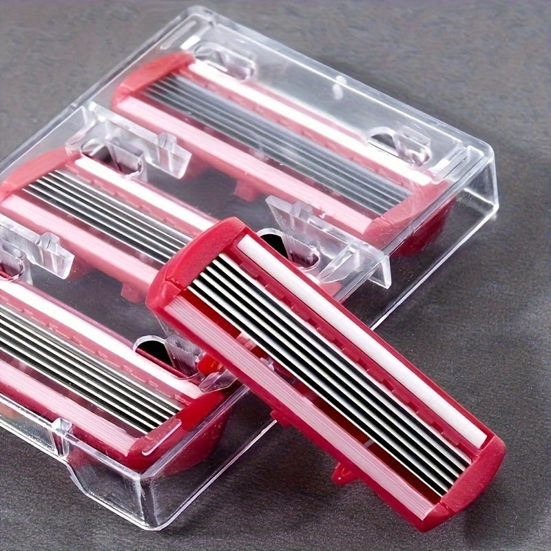 Razor manual para mujer con 3 cabezales de cuchilla acero inoxidable hipoalergénico cabeza de seguridad lavable