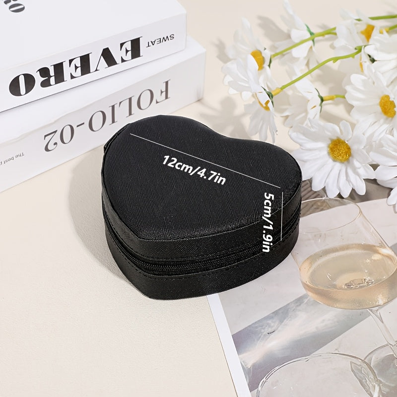 Compact Jewelry Organizer for Travel and Home Storage in White Black Pink