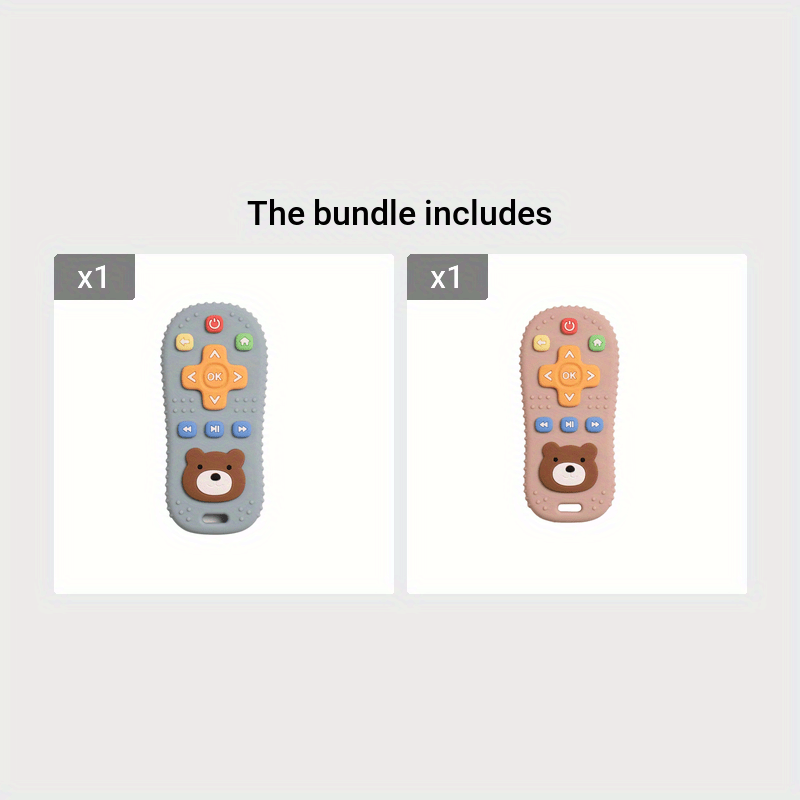 Baby Silicone Teether Bear Shape Safe for Babies Soothing Teething Toy