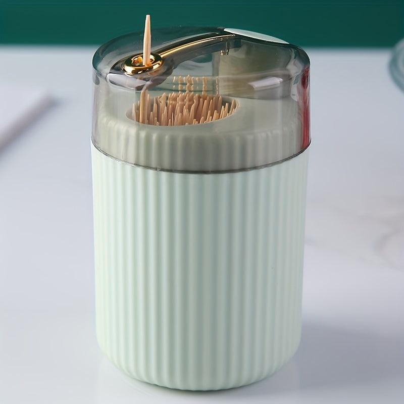 Toothpick and Dental Floss Dispenser with Automatic Release Press Type for Home Use