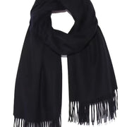 Men's Winter Plaid Scarf with Tassel Edge Soft Polyester Woven Accessory