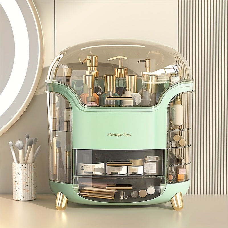 Multi-Layer Cosmetic Organizer with Transparent Lid for Jewelry Makeup and Art Supplies