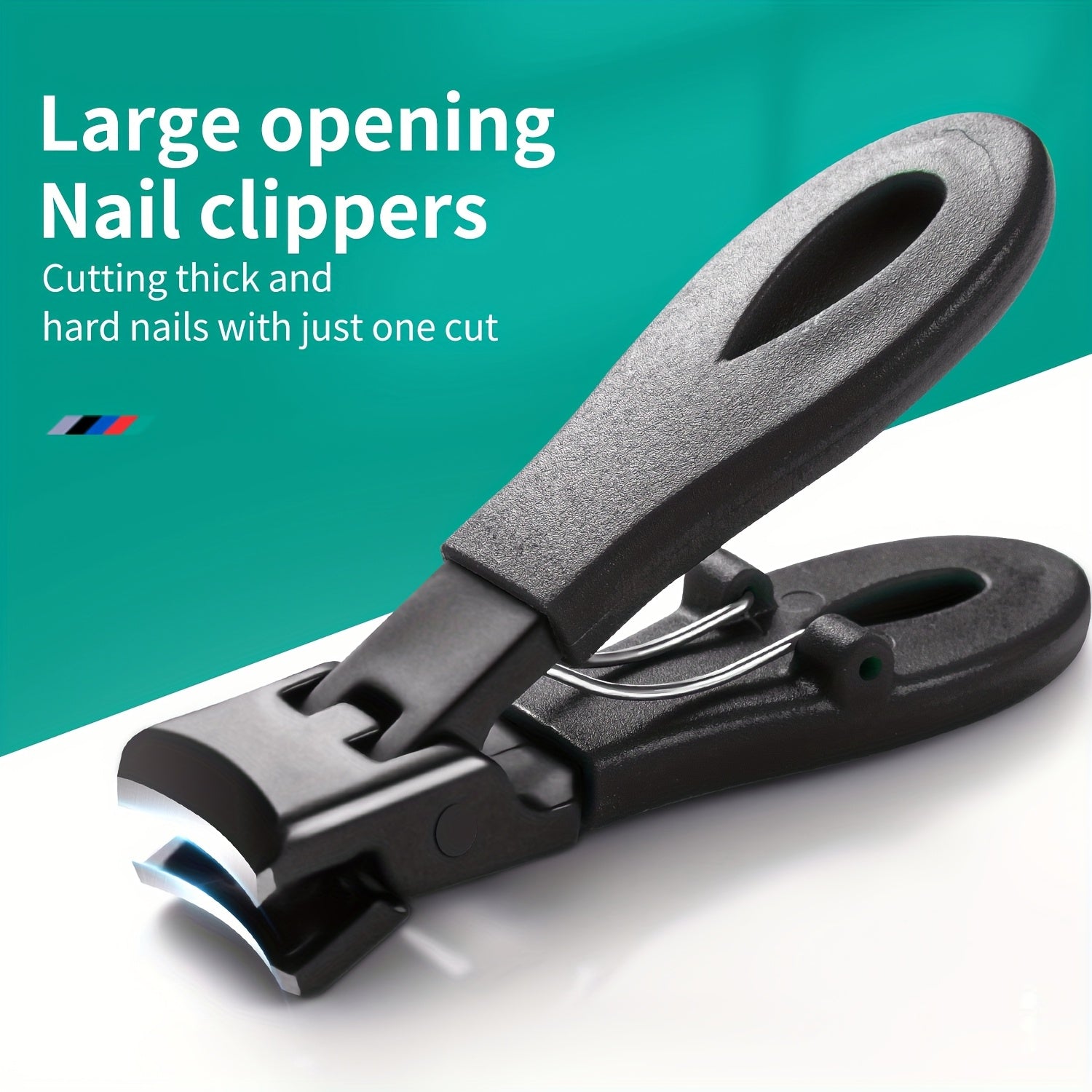 Heavy Duty Nail Clippers for Thick Nails with Large Opening Anti-Splash Design Stainless Steel