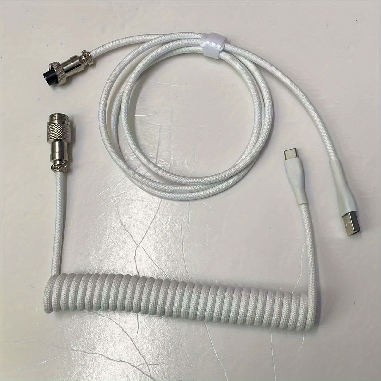 3m Type-C Coil Kabeli USB mexanik klaviatura uchun aviatsiya ulanishi bilan