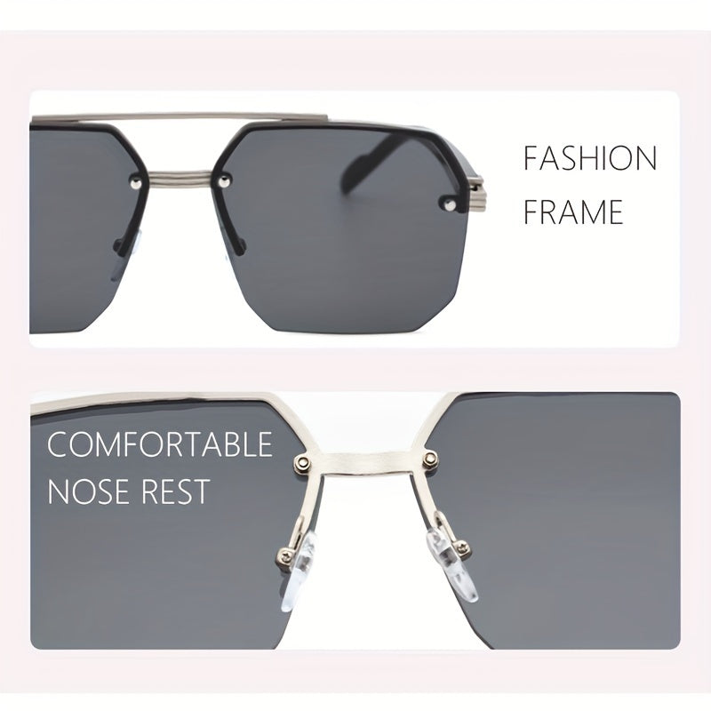 Casual Men Pilot Glasses Metal Frame PC Lenses Fashion Eyewear