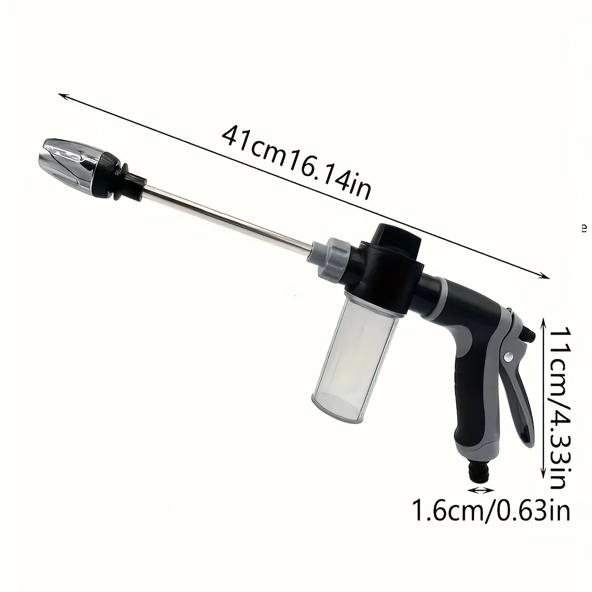 High-Pressure Multi-Function Car Wash Spray Gun with Quick Connect Adapter for Pet and Outdoor Cleaning