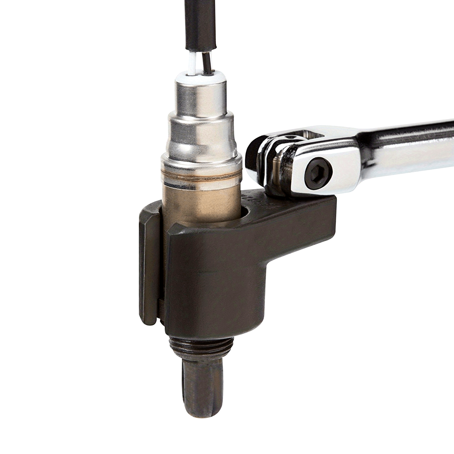 Universal Steel O2 Sensor Offset Wrench 3/8 Inch Drive 7/8 Inch