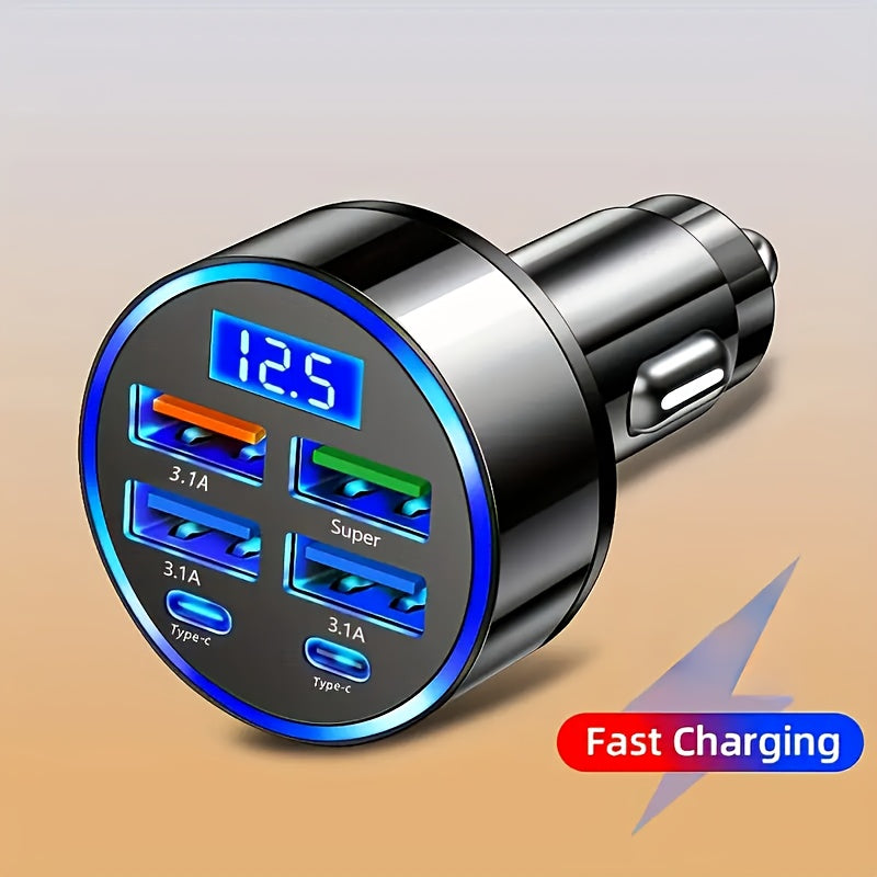 Universal Fast Charging Car Charger Adapter USB C Dual Ports 3.0 2.4A